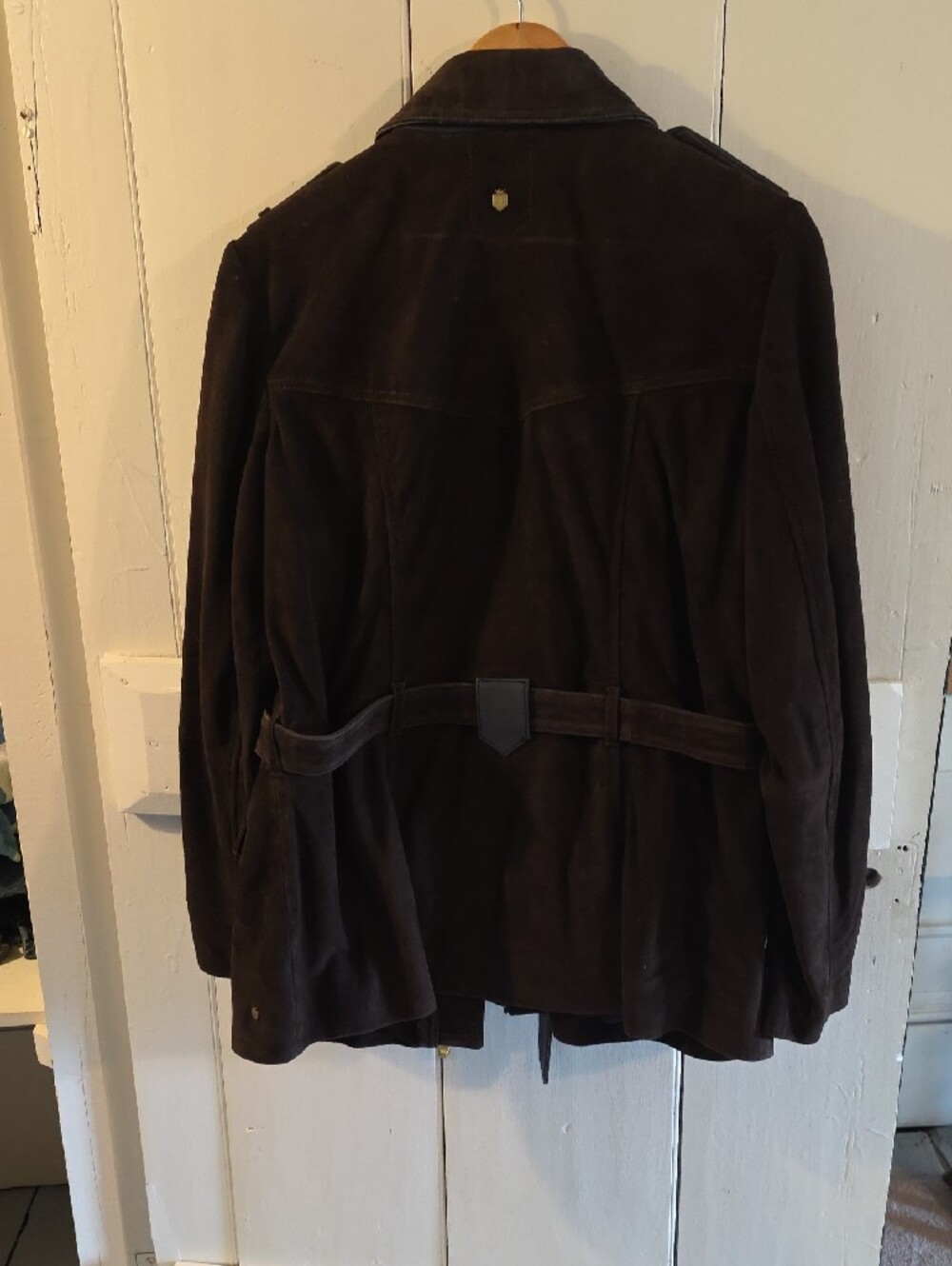 Fairfax And Favor -Dark Brown Suede Trench Jacket - Classic Women's Coat - Picture 8 of 13